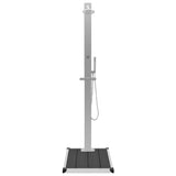 Outdoor Shower with Tray WPC Stainless Steel 3051286