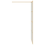 Walk-in Shower Wall Gold 90 x 195 cm Tempered Glass 42022058