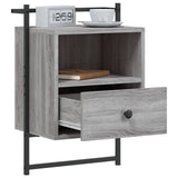 Bedside Cabinets Wall-mounted 2 pcs Grey Sonoma 40x30x61 cm Engineered Wood 833440