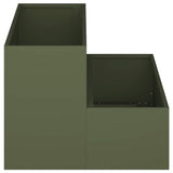 Garden Planter Olive Green 100 x 60 x 45 cm Cold-rolled Steel 865872