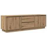 TV Cabinet with LED Lights Artisan Oak 160.5x41x50 cm 3328434