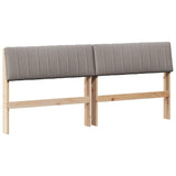 Upholstered Headboard Taupe 180 cm Solid Pine Wood 879217