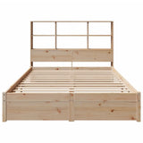 Bookcase Bed without Mattress 140x200cm Solid Wood Pine 3322393