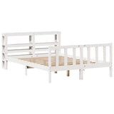 Bed Frame without Mattress White 160x200 cm Solid Wood Pine 3305766