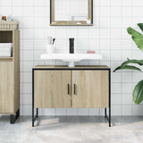 Bathroom Sink Cabinet Sonoma Oak 80x33x60 cm Engineered Wood 842462