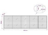 Gabion with 5 mm Wire and 5x5 cm Mesh 250x20x100 cm 3464063