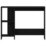 Desk with Shelf Black Oak 102.5 x 35 x 75 cm Engineered Wood 862664
