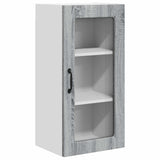 Wall Glass Cabinet LUCCA 2 pcs Grey Sonoma 40 x 31 x 80 cm 884998