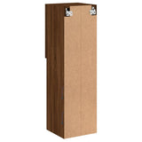 TV Cabinet with LED Lights Brown Oak 30.5x30x102 cm 837027