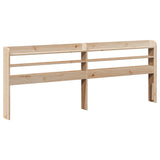 ZNTS Bed Frame without Mattress 200x200 cm Solid Wood Pine 3307110