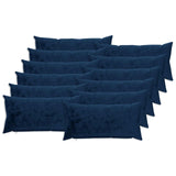 Cushion Cover 12 pcs HEERLEN Navy Blue 40 x 80 cm Flannel 910179