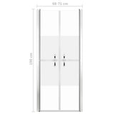 Shower Door Half Frosted ESG 71x190 cm 148785