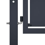 Garden Gate Steel 350x175 cm Anthracite 144539