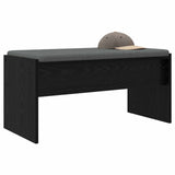 Hall Bench with Cushion Black Oak 83 x 38 x 40 cm 891553