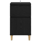 Bedside Cabinet 2 pcs Black Oak 40 x 35 x 70 cm Engineered Wood 881238