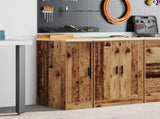 Garage Storage Cabinet Old Wood 30x51x85 cm Solid Wood Pine 860560