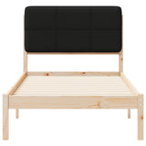 Bed Frame with Upholstered Headboard Black 75 x 190 cm 878021