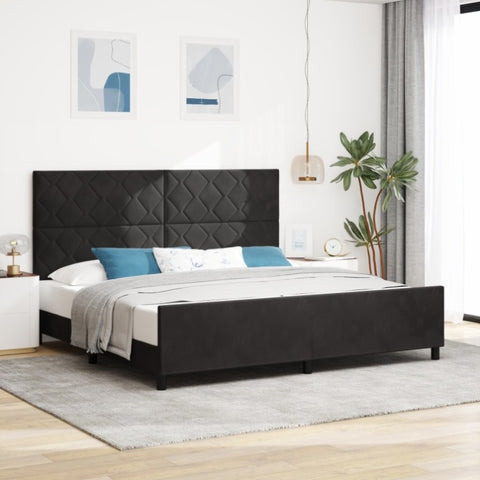 ZNTS Black Velvet Bed Frame 200x200 cm 3345031