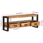TV Cabinet 120x30x45 cm Solid Wood Acacia 351670