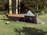 Family Tent Tipi 8-Person Grey and Orange Waterproof 4009447