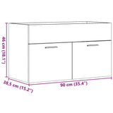 Bathroom Sink Cabinet Concrete Grey 90x38.5x46 cm Engineered Wood 856214