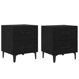 Bed Cabinet 2 pcs Black Oak 40 x 35 x 47.5 cm Engineered Wood 880570