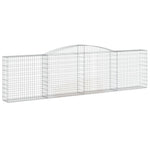 Arched Gabion Baskets 10 pcs 400x30x100/120 cm Galvanised Iron 3146874