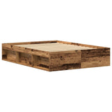 Bed Frame without Mattress Old Wood 135x190 cm Engineered Wood 3329315
