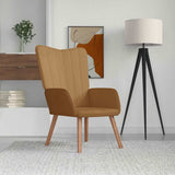 Relaxing Chair Brown Velvet 327663