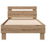 Bed Frame Artisan Oak 193 x 95 x 88 cm Engineered Wood 874122