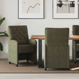 Dining Chairs with Wheels 2 pcs Army green 58 x 67 x 97 cm 42017864