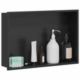 Shower Niche Black 45 x 30 x 9.5 cm Stainless Steel 42012669