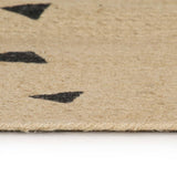 Handmade Rug Jute with Triangle Print 150 cm 133691