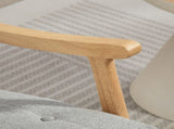 Wood Frame Rocking Accent Chair - Light Grey T3398P424904