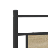 Metal Bed Frame without Mattress Sonoma Oak 200x200 cm 3325123