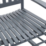 Rocking Chair with Curved Seat Grey Poplar Wood 45698