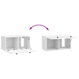 Wall-Mounted TV Cabinet 59.5 x 31 x 30 cm High Gloss White 899219