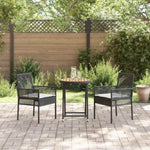 Garden Bistro Set 3 pcs Black Poly rattan 3334967