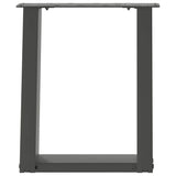 Coffee Table Legs U-Shaped 2 pcs Anthracite 38x cm Steel 4012762