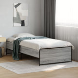 Bed Frame without Mattress Grey Sonoma 75x190 cm Small Single 845254