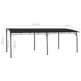 Sunshade awnings 6 x 3 x 2.55 m Anthracite 47980
