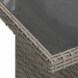 10 Piece Garden Sofa Set with Cushions Grey Poly Rattan Acacia 3326222