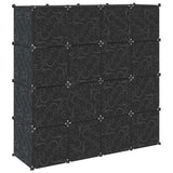Storage Cube Organiser with 16 Cubes and Hanging Rods PP 4019584
