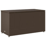 Garden Storage Cabinet Brown 110x55x60.5 cm Poly Rattan 365568