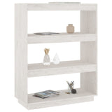 Book Cabinet/Room Divider White 80x35x103 cm Solid Pinewood 810885