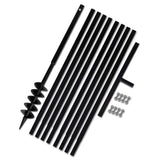 Ground Drill with Handle 100 mm with Extension Tube 9 m Steel 270520