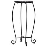 Table Set of 3 Black and White Iron and Ceramic Small Durable 46703