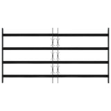 Window Grille 115 x 60 cm Powder-Coated Steel Black 42020565