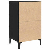 Bedside Cabinet Black Oak 40 x 35 x 69 cm Engineered Wood 862580