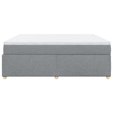 Box Spring Bed with Mattress Light Grey 180x200 cm Fabric 3285394